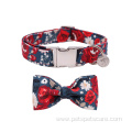 Pattern Dog Collar and Bowtie Durable Luxury Collar